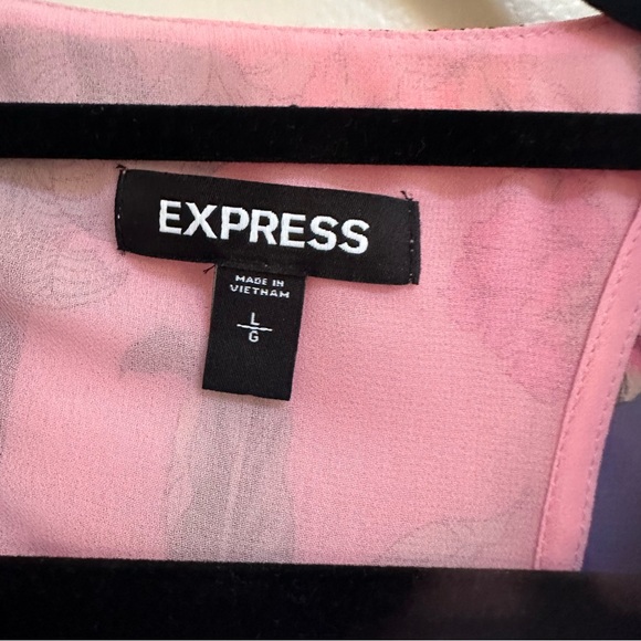 Express Colorful Floral Sheer Flowy Blouse in Women’s Large - Picture 3 of 3